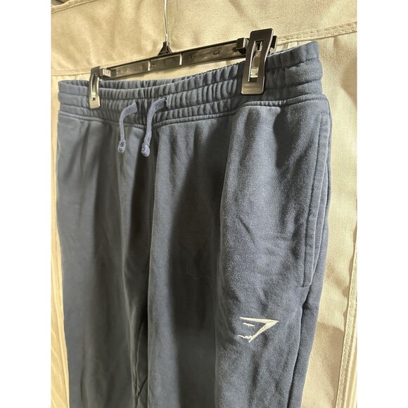 Gymshark Training Joggers Navy Blue Womens French Terry Pockets Medium Athletic - Picture 3 of 7